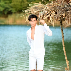ΑΝΔΡΙΚΟ ΠΟΥΚΑΜΙΣΟ LINEN MOHICANS 4402 ΛΕΥΚΟ