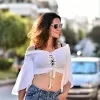 ΓΥΝΑΙΚΕΙΟ CROP TOP ΜΠΛΟΥΖΑ ΜΕ ΚΟΡΔΟΝΙ MOHICANS 91148.ΛΕΥΚΟ