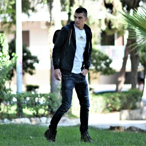 ΑΝΔΡΙΚΟ ΠΑΝΤΕΛΟΝΙ JEANS ΜΕ ΣΚΙΣΙΜΑΤΑ MOHICANS FT636 ΜΠΛΕ