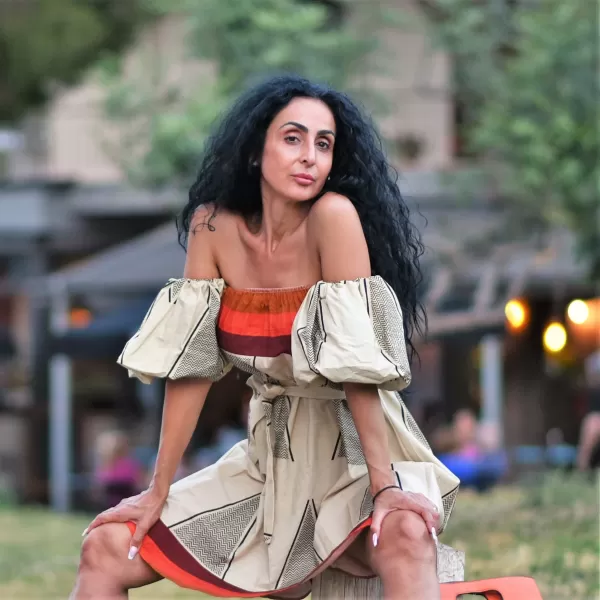 ΓΥΝΑΙΚΕΙΟ ΦΟΡΕΜΑ ΜΙΝΙ ΕΞΩ ΩΜΟ BOHO MOHICANS H2003.MΠΕΖ