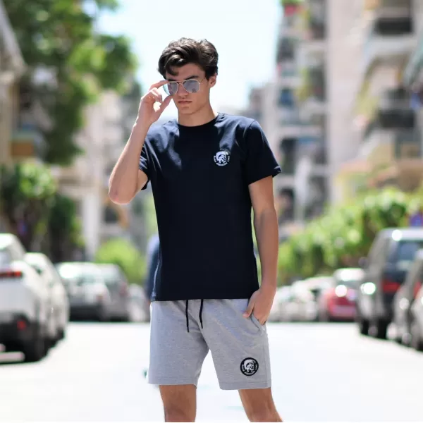 ΑΝΔΡΙΚΗ ΜΠΛΟΥΖΑ T-SHIRT ΛΑΙΜΟΣ ΛΟΓΟΤΥΠΟ MOHICANS MCNS07.ΜΠΛΕ