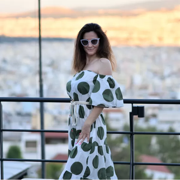 ΓΥΝΑΙΚΕΙΟ ΦΟΡΕΜΑ ΜΑΚΡΥ ΕΞΩ ΩΜΟ BOHO MOHICANS T2201.ΛΕΥΚΟ