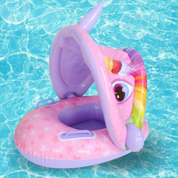 Sainteve Σωσίβιο Swimtrainer 70cm με Σκίαστρο Μωβ Μονόκερως SA15005GKG50PR