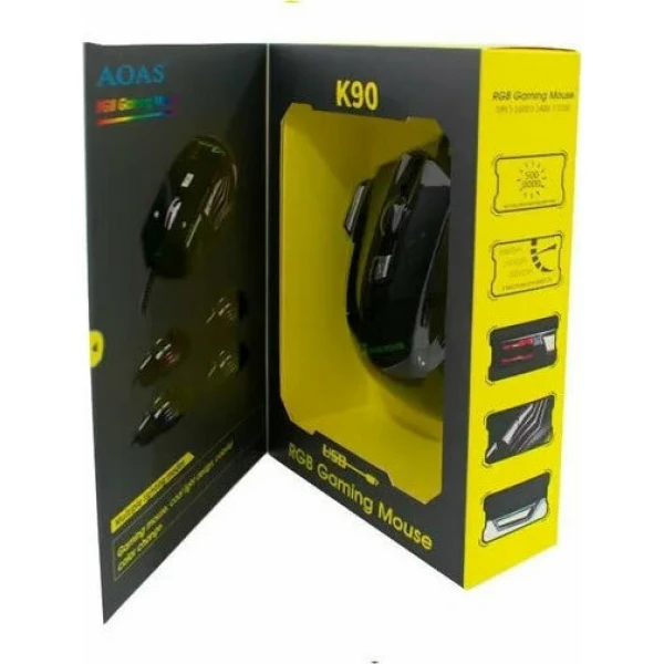 Gaming Ποντίκι aoas K90 3200 DPI Μαύρο 60681