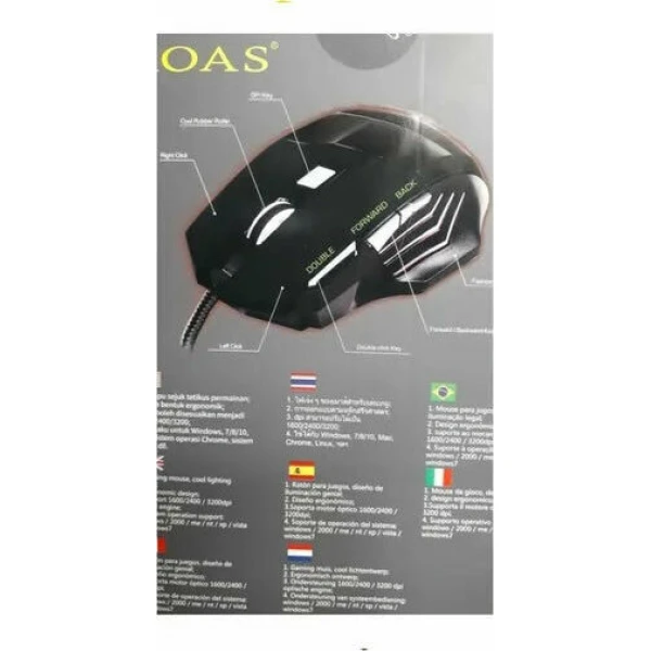 Gaming Ποντίκι aoas K90 3200 DPI Μαύρο 60681