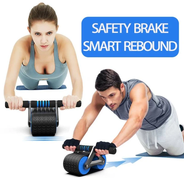 Tank Wheel Ρόδα Κοιλιακών με Αντιολισθητικές Λαβές  94461 Μαύρο-Μπλε