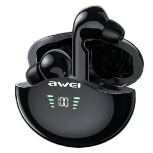 ΑΣΥΡΜΑΤΑ ΑΚΟΥΣΤΙΚΑ BLUETOOTH ΜΕ ΚΟΥΤΙ ΦΟΡΤΙΣΗΣ AWEI TWS T12P.ΜΑΥΡΟ