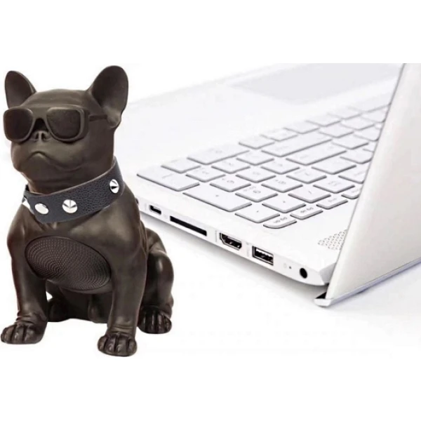 H-M10 Bulldog Head Rotatable Ηχείο Bluetooth 5W με Διάρκεια Μπαταρίας έως 6 ώρες 20cm Μαύρο