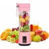 HM-03 Mini Μπλέντερ για Smoothies με κανάτα 0.38lt και Ισχύ 380Watt Ροζ	