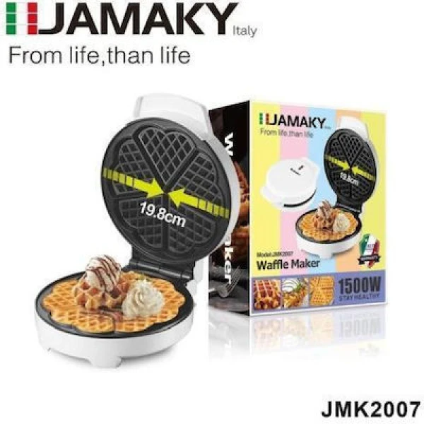 Βαφλιέρα σε Σχήμα Λουλούδι 1500W Jamaky JMK2007 Λευκό Βαφλιέρα σε Σχήμα Λουλούδι 1500W Jamaky JMK2007 Λευκό