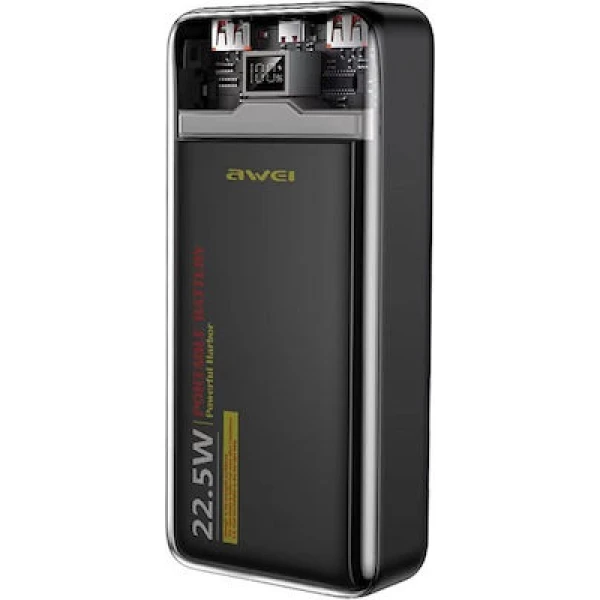 Awei Power Bank 20000mAh 22.5W P78K Μαύρο