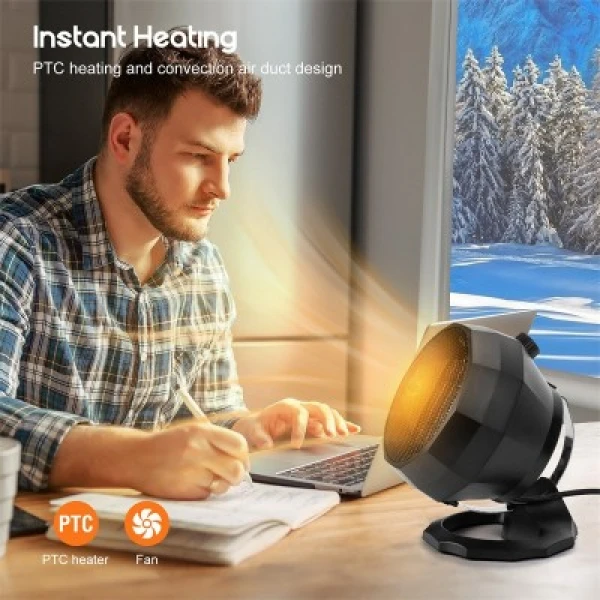 Mini Αερόθερμο Δαπέδου 1800W WG-089 Μαύρο
