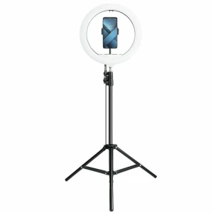 Ring Light 12" 30cm 2500-4500K με Τρίποδο Δαπέδου 67cm-160cm και Βάση για Κινητό YQ-320B Μαύρο
