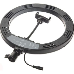 Ring Light 12" 30cm 2500-4500K με Τρίποδο Δαπέδου 67cm-160cm και Βάση για Κινητό YQ-320B Μαύρο