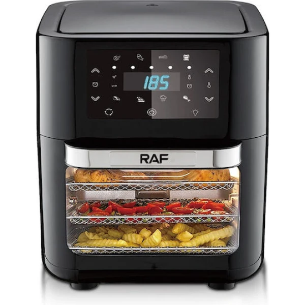 Air Fryer Φούρνος 1700W 12lt 32X32X38cm Raf R.5293 Μαύρο