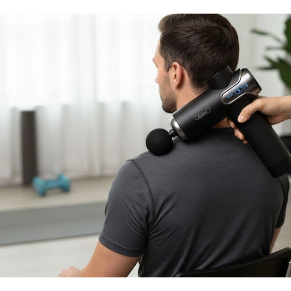 Andowl Πιστόλι Μασάζ για το Κεφάλι, την Πλάτη, τα Πόδια & το Σώμα με Δόνηση Q-JM870 Μαύρο