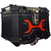 MotoCentric Aluminium  Μοτοσυκλέτας Αλουμινίου Top Case 45lt MC-45-001-RD Μαύρο