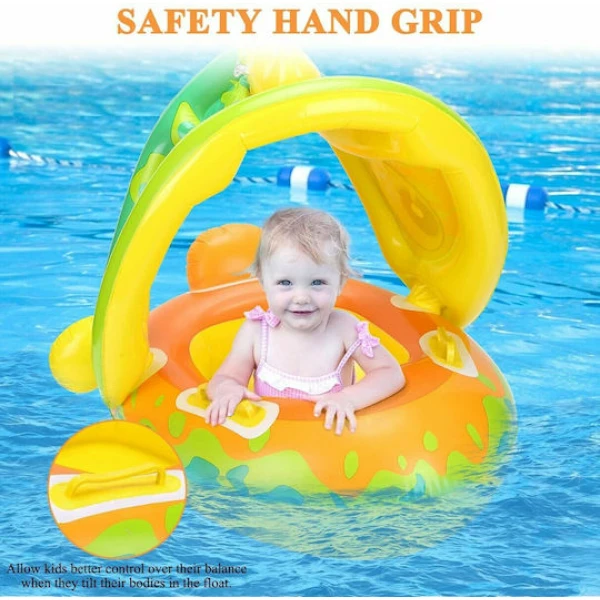 Βρεφικό Σωσίβιο Swimtrainer 70cm με Σκίαστρο Δεινόσαυρος SAINTEVE-70