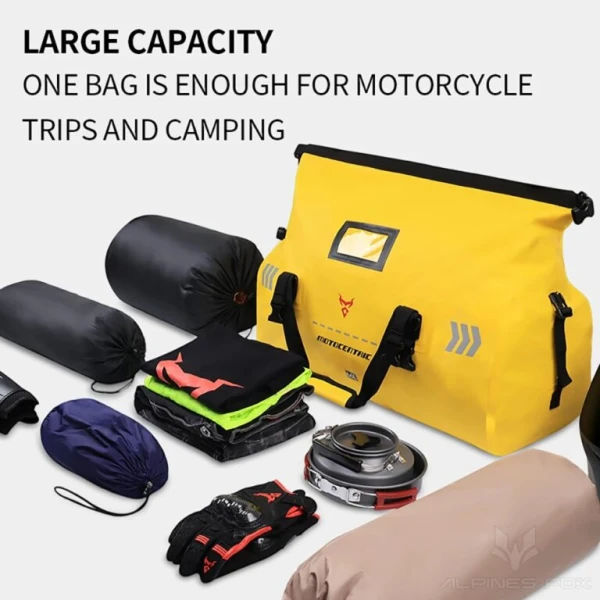 Στεγανός Σάκος 66L Ουράς Μοτοσυκλέτας Moto Centric 11-MC-0151-YE-66L Μαύρο