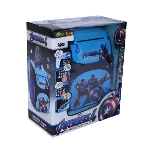 Τσάντα κουμπαράς Backpack Avengers με ψηφιακό κωδικό πρόσβασης για χρήματα και κέρματα, χρηματοκιβώτιο WF-30088 Μπλε