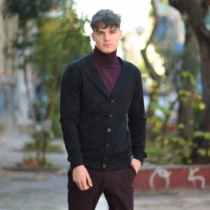 ΑΝΔΡΙΚΗ ΖΑΚΕΤΑ ΚΟΥΜΠΙ ΚΛΑΣΙΚΗ MOHICANS 312 ΜΑΥΡΟ 