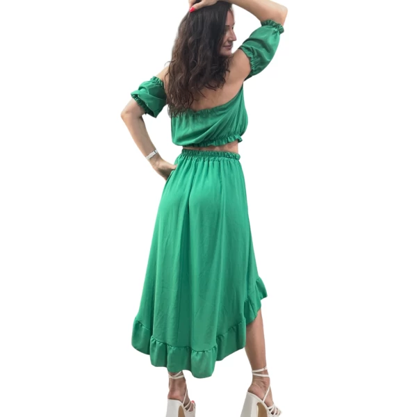 ΓΥΝΑΙΚΕΙΟ ΣΕΤ ΦΟΥΣΤΑ MAXI & CROP ΤΟΠ 6520.ΠΡΑΣΙΝΟ