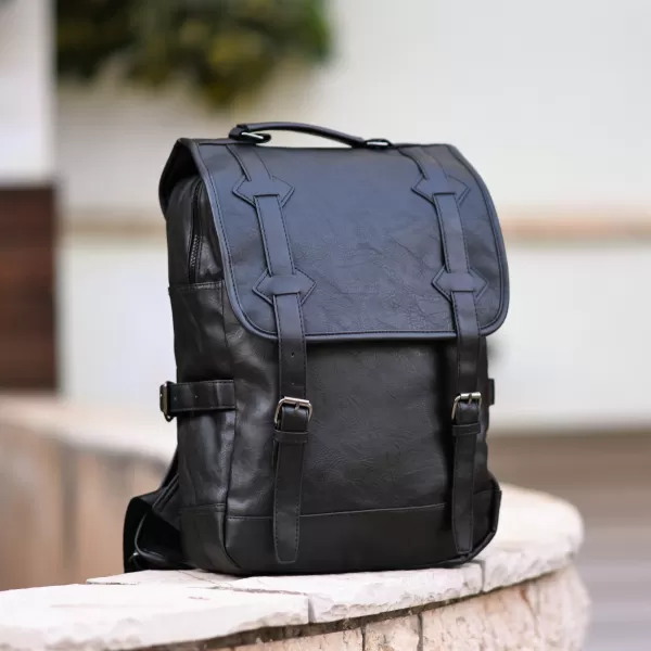 ΤΣΑΝΤΑ ΠΛΑΤΗΣ ΔΕΡΜΑΤΙΝΗ MOHICANS DR-2193.BLACK