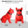 H-M10 Bulldog Head Rotatable Ηχείο Bluetooth 5W με Διάρκεια Μπαταρίας έως 6 ώρες 40cm Κόκκινο