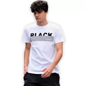 T-SHIRT ΛΟΓΟΤΥΠΟ BLACK MOHICANS  MCNS10.ΛΕΥΚΟ
