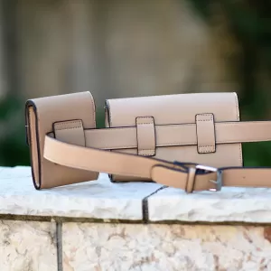 ΓΥΝΑΙΚΕΙΟ BUM BAG ΤΣΑΝΤΑΚΙ ΔΕΡΜΑΤΙΝΗ MOHICANS PH2062.ΜΠΕΖ