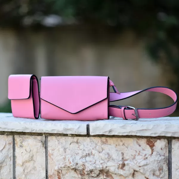ΓΥΝΑΙΚΕΙΟ BUM BAG ΤΣΑΝΤΑΚΙ ΔΕΡΜΑΤΙΝΗ MOHICANS PH2062.ΡΟΖ