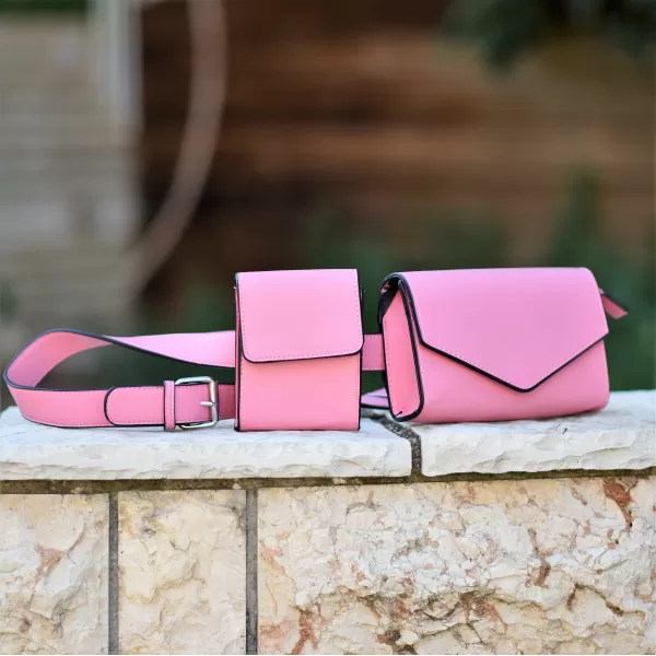 ΓΥΝΑΙΚΕΙΟ BUM BAG ΤΣΑΝΤΑΚΙ ΔΕΡΜΑΤΙΝΗ MOHICANS PH2062.ΡΟΖ