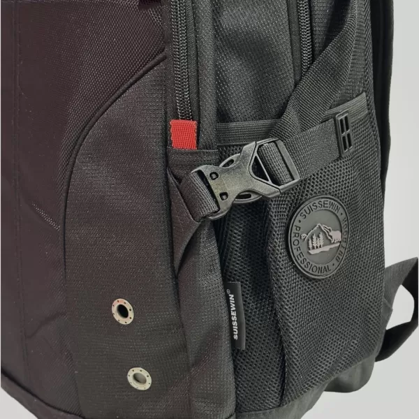 SUISSEWIN ΑΝΔΡΙΚΟ ΣΑΚΙΔΙΟ ΠΛΑΤΗΣ ΑΔΙΑΒΡΟΧΟ AIRFLOW MOHICANS SN9016.ΜΑΥΡΟ