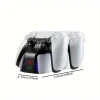 Roar Dual Charging Station Βάση Φόρτισης για 2 χειριστήρια PS5 με φωτισμό LED SND-462A Λευκή