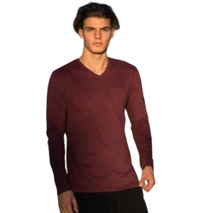 ΑΝΔΡΙΚΗ ΜΠΛΟΥΖΑ T-SHIRT ΜΑΚΡΥΜΑΝΙΚΗ MOHICANS T-SFT012 ΜΠΟΡΝΤΟ 