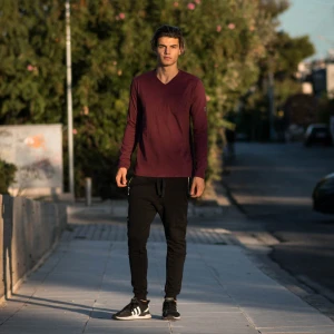 ΑΝΔΡΙΚΗ ΜΠΛΟΥΖΑ T-SHIRT ΜΑΚΡΥΜΑΝΙΚΗ MOHICANS T-SFT012 ΜΠΟΡΝΤΟ 