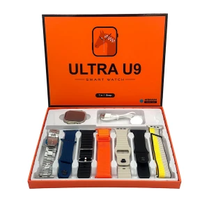 Ultra U9  Smartwatch 7 in 1 Strap Series 9 49mm Screen Μπλε