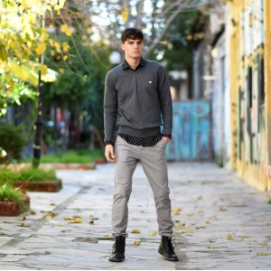 ΑΝΔΡΙΚΟ ΠΛΕΚΤΟ ΛΑΙΜΟΣ COTTON MOHICANS V351 ΓΚΡΙ