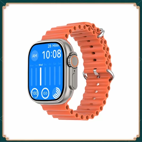 X8 ULTRA SMARTWATCH ΜΕ ΠΑΛΜΟΓΡΑΦΟ X8ULTRA.CHAMPANGE-ΧΡΥΣΟ
