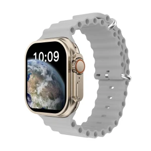 X8 Ultra Max 49mm Smartwatch με Παλμογράφο Ασημί