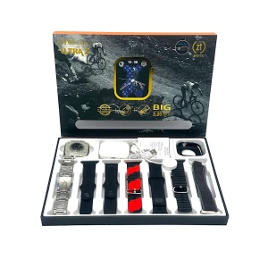 Smartwatch ZT07 Ultra Max 2,20" 49 χιλιοστών + Bluetooth HandsFree  Δώρο + τζαμάκι προστατευτικό Ασύρματη φόρτιση Αδιάβροχο 10 +1 σετ ανδρικό γυναικείο Μαύρο