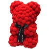 Αρκουδάκι Κόκκινο με Κορδέλα και κουτί 25cm Pom Pom Foam flower 84790 Κοκκινο