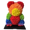 Αρκουδάκι Mohicans από τεχνητά τριαντάφυλλα Love Bear Πολύχρωμο 40cm Αγ Βαλεντίνου 222-11 Πολύχρωμο