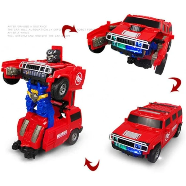Αυτοκινητάκι Transformers Hummer H3 που μετατρέπεται σε ρομπότ, με προβολέα εικόνας και ήχου 8811-5 Κόκκινο