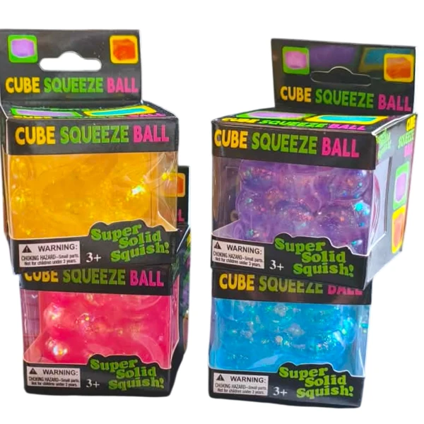 Cube Sqeeze Ball Glitter 55522-3
