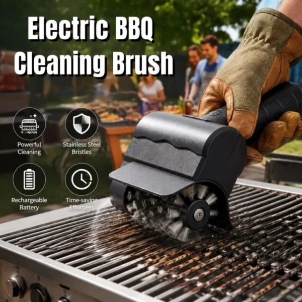 Επαναφορτιζόμενη Ηλεκτρική Βούρτσα BBQ με USB 2606GV-672 Μαύρο