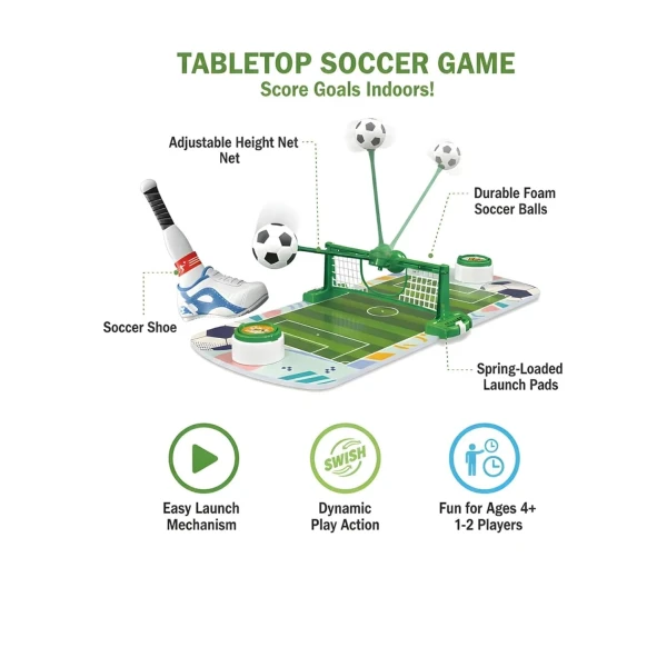 Επιτραπέζιο Mini παιχνίδι ποδοσφαίρου για ηλικίες 4+, 1-2 παίκτες "Football Battle" 58X25cm 125-1