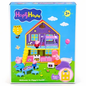 Family Peppa Piggy Happy House – Διώροφο Κουκλόσπιτο με Οικογένεια Γουρουνάκια & Αξεσουάρ +3 8890-1