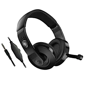J08 On Ear Gaming Headset με σύνδεση 2x3.5mm / 3.5mm Μαύρο