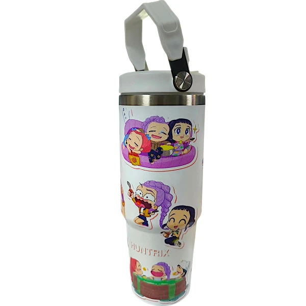 K-Pop Demon Hunters Θερμός Παγούρι Ζεστό Κρύο 900ml 70807-4 Λευκό